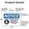 Signmission Hazardous Noise Area Hearing OSHA Notice Sign, Aluminum, 24in W x 18in L, 2PK OS-2PACK-NS-A-1824-L-13321 - alternate 5